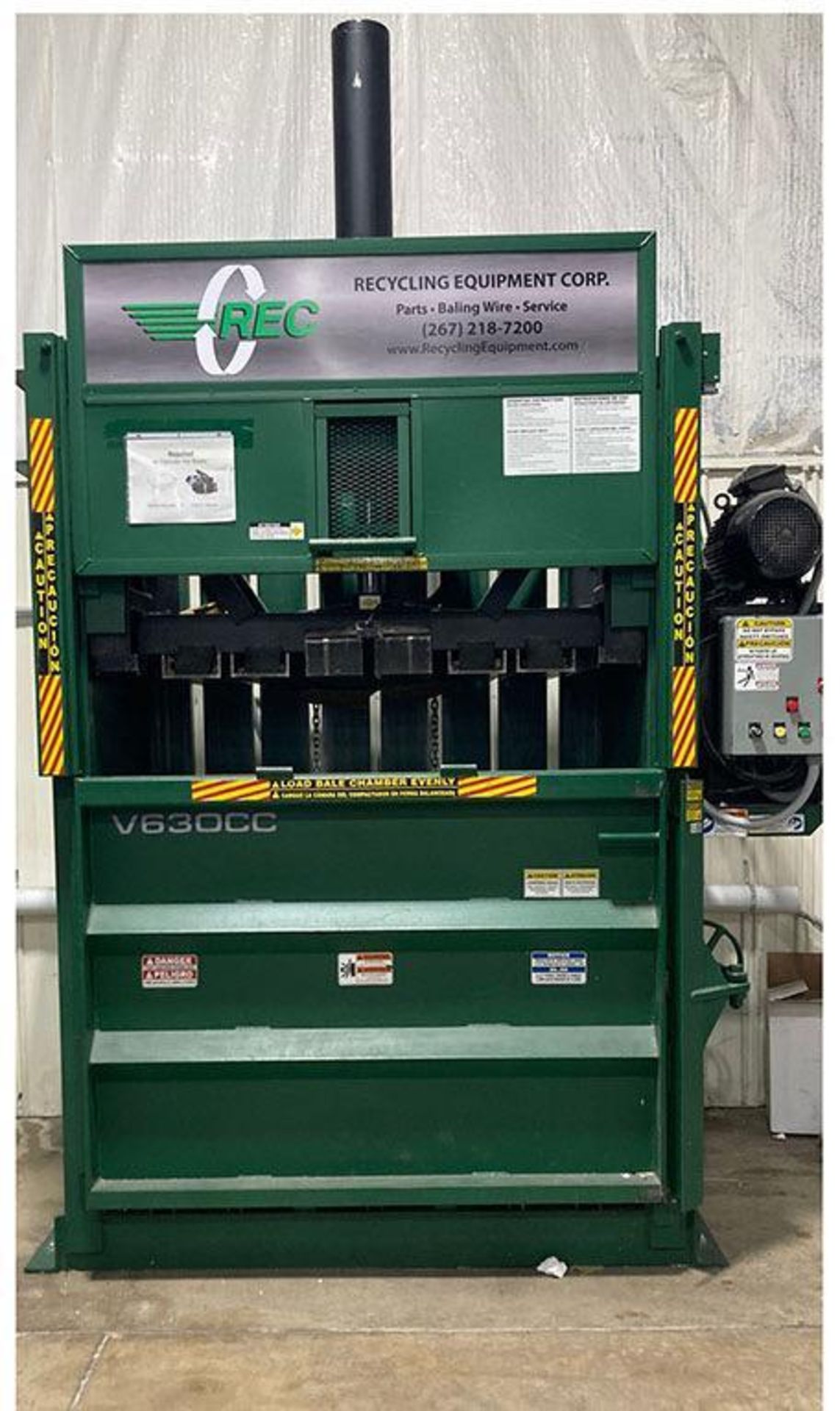 2019 Recycling Equipment Corp. Vertical Hydraulic Baler, Model V630CC (Located At 2647 Morgan Lane,