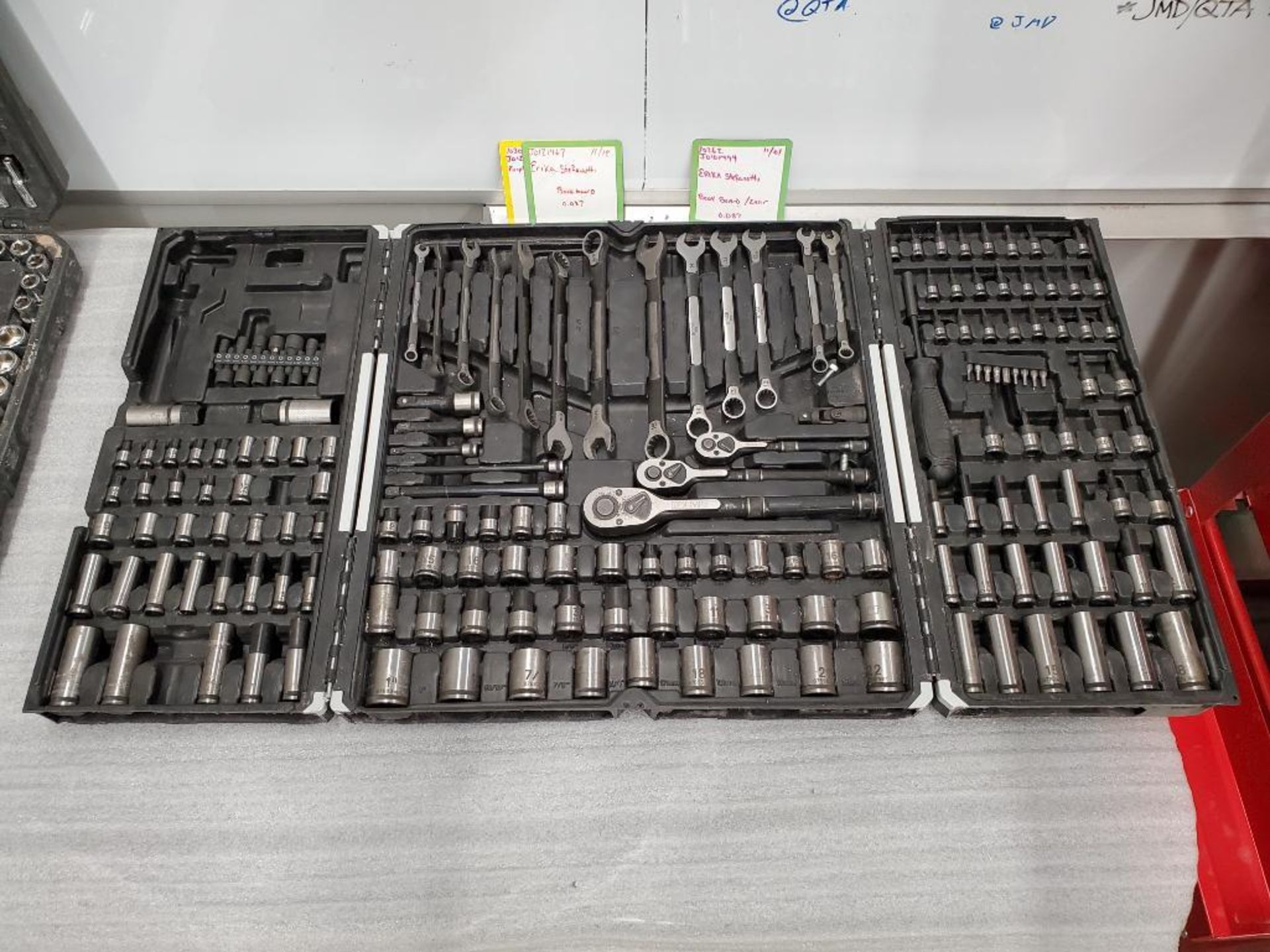 Kobalt HD Combination Socket & Wrench Set, Tri-Fold Case, 1/4"-1/2" Drive