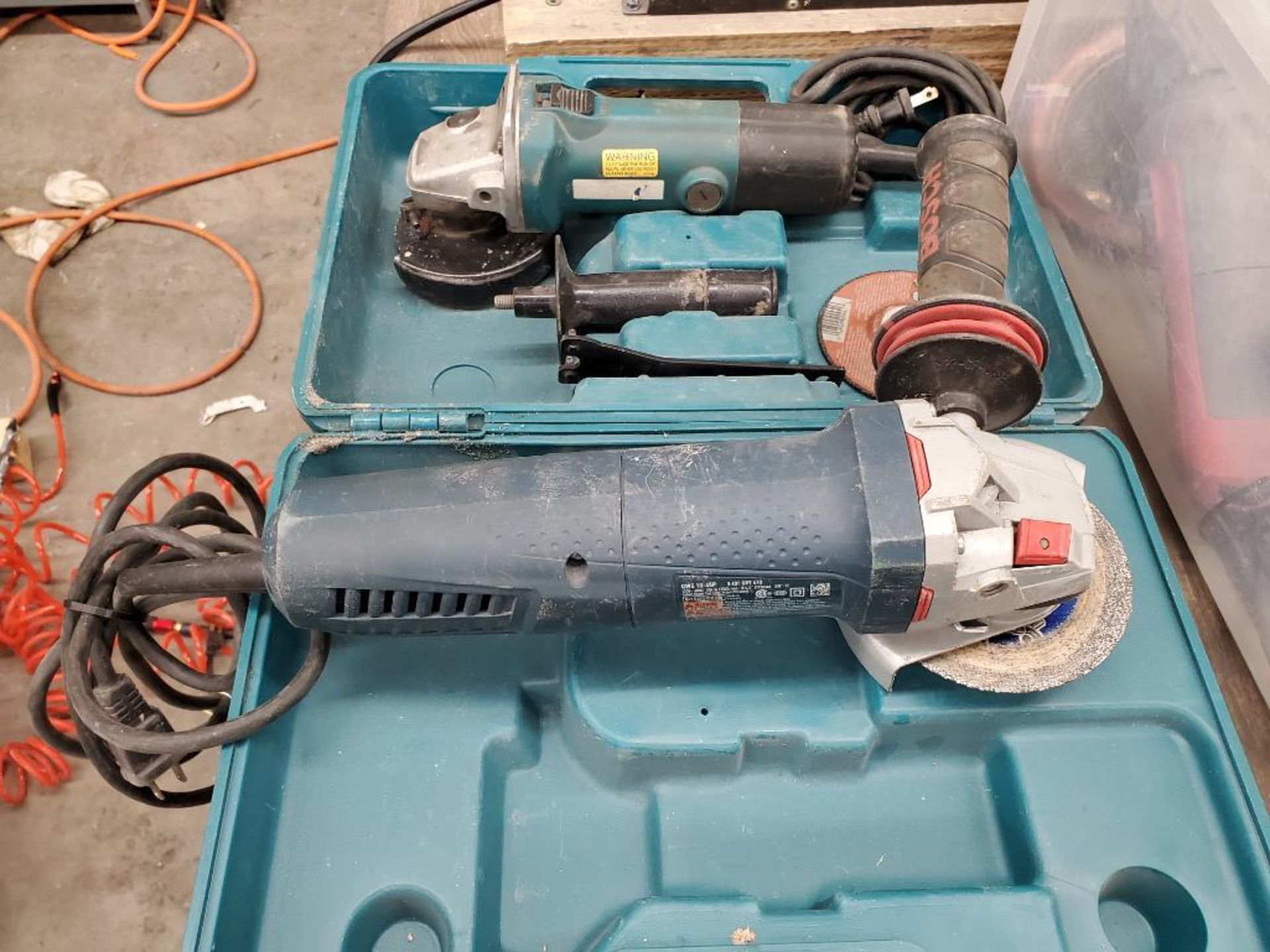 (2) 4" Angle Grinders; Makita & Bosch