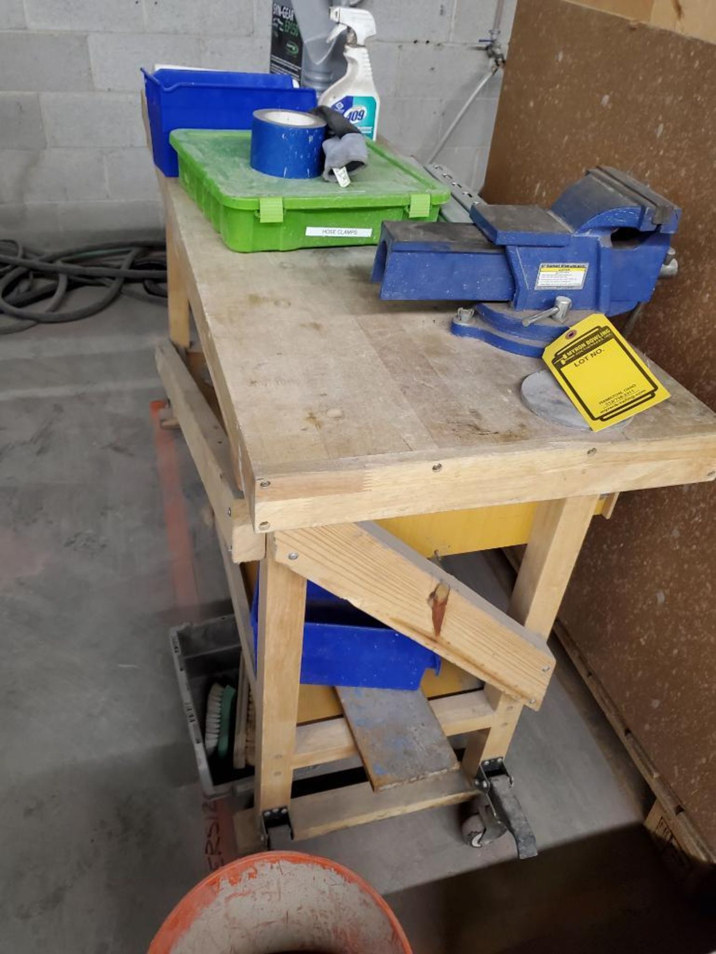 Work Bench & Content Including Kalamazoo 1" Vertical Belt Sander & Pump, Quantity of Assorted Abrasi - Image 8 of 8