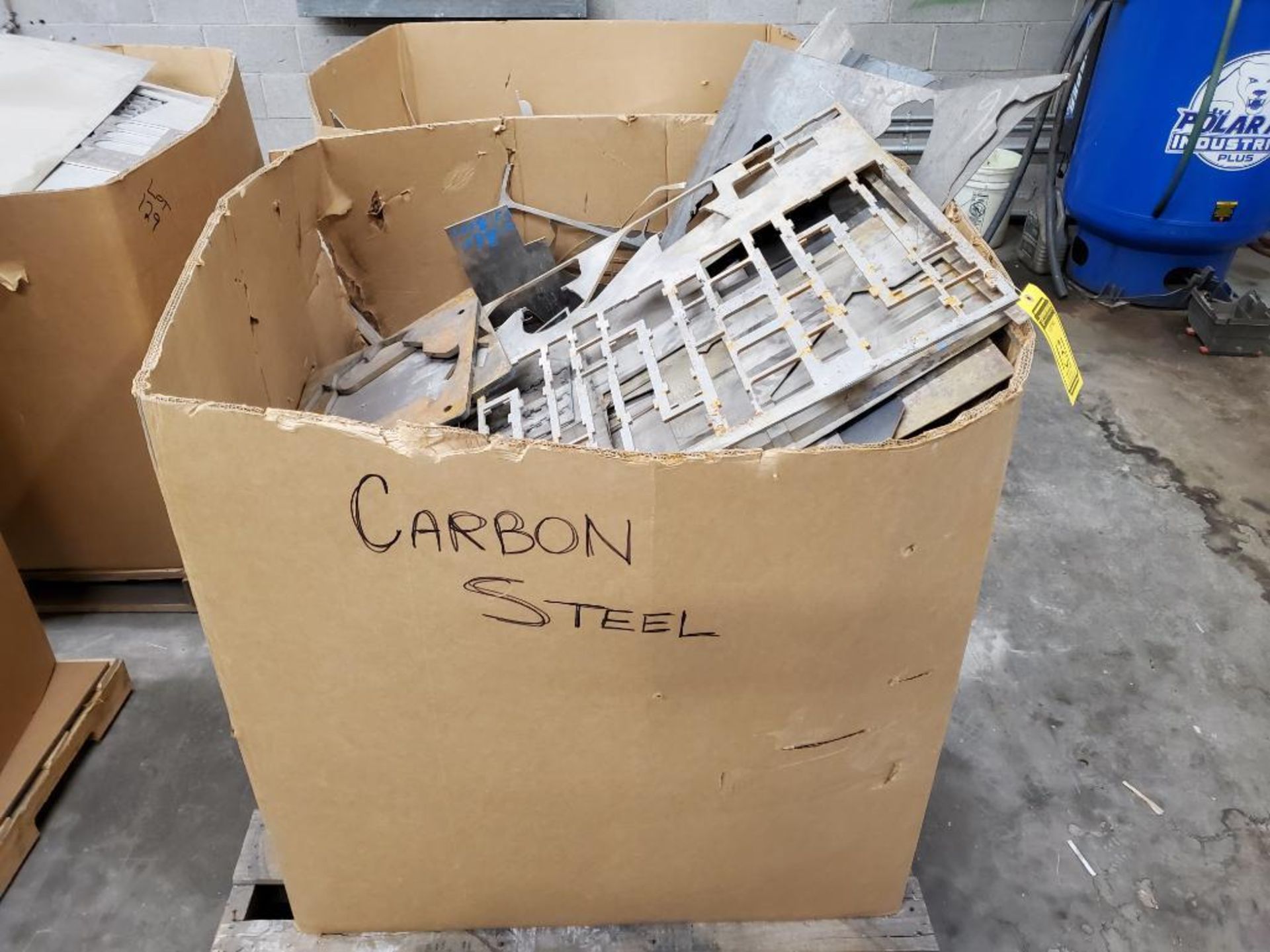 Gaylord Box of Carbon Steel Cut Offs & Scrap