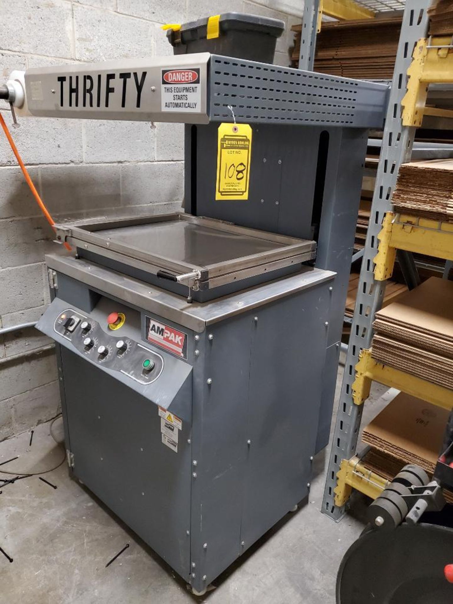 Ampak Thrifty Vacuum Heat Seal Machine, Model TP-DXXXXB, S/N 19-E-1793, 80 PSI, 24" x 18-1/2" Work A - Image 3 of 8