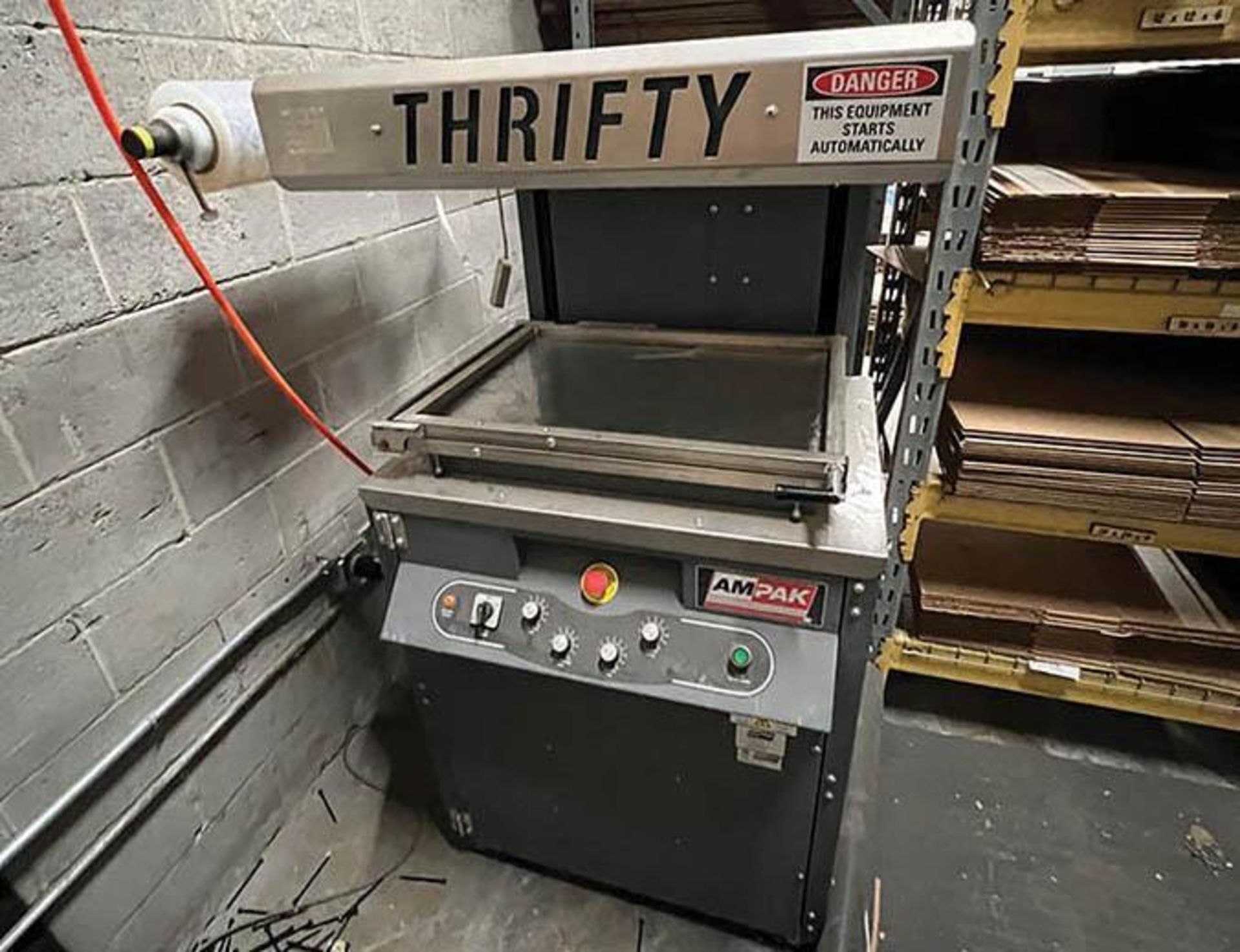 Ampak Thrifty Vacuum Heat Seal Machine, Model TP-DXXXXB, S/N 19-E-1793, 80 PSI, 24" x 18-1/2" Work A