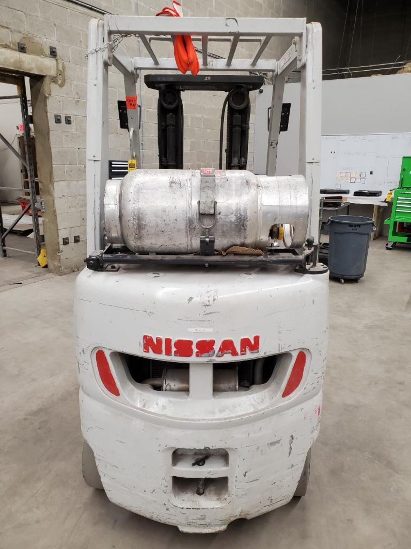 Nissan 4,000 LB. Forklift, Model MCP1F2A20LV, S/N CP1F2-9W1035, Side Shift, LP, Solid Cushion Tires, - Image 7 of 9