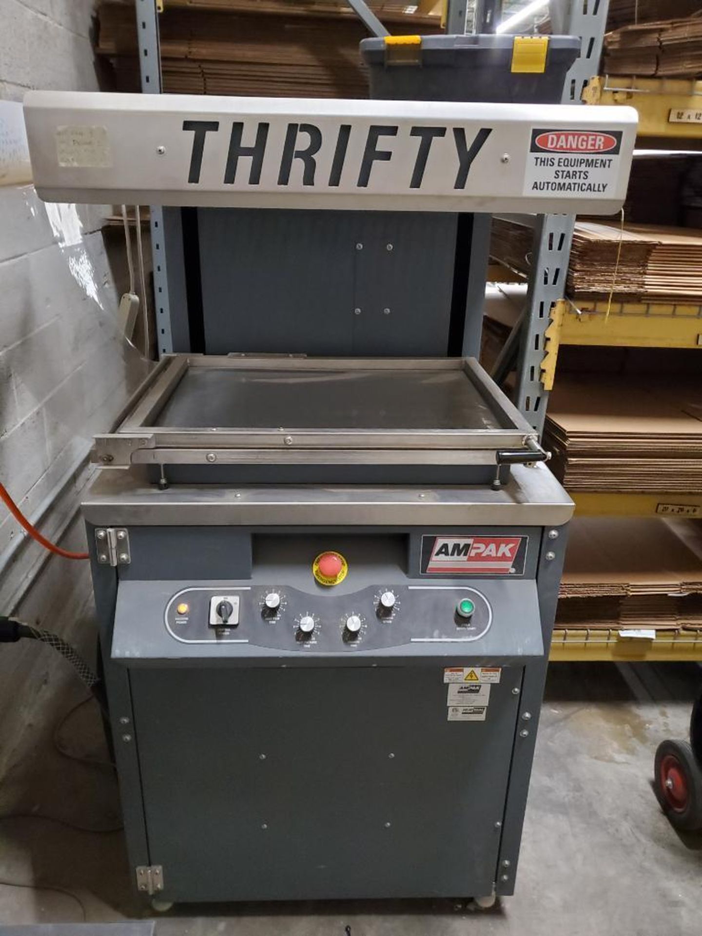 Ampak Thrifty Vacuum Heat Seal Machine, Model TP-DXXXXB, S/N 19-E-1793, 80 PSI, 24" x 18-1/2" Work A - Image 2 of 8
