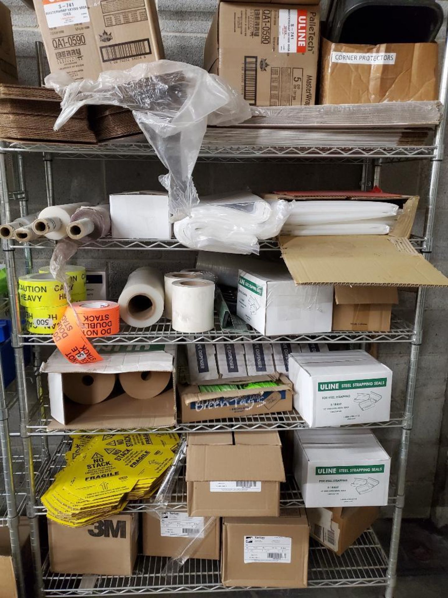 All U-Line Shipping, Packaging Material, & Tape Guns on Metro Rack (Tables & Floor) - Image 2 of 13