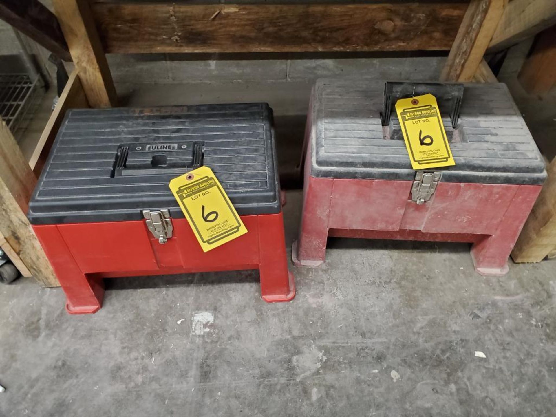 (2) U-Line Step Stool Portable Tool Chests