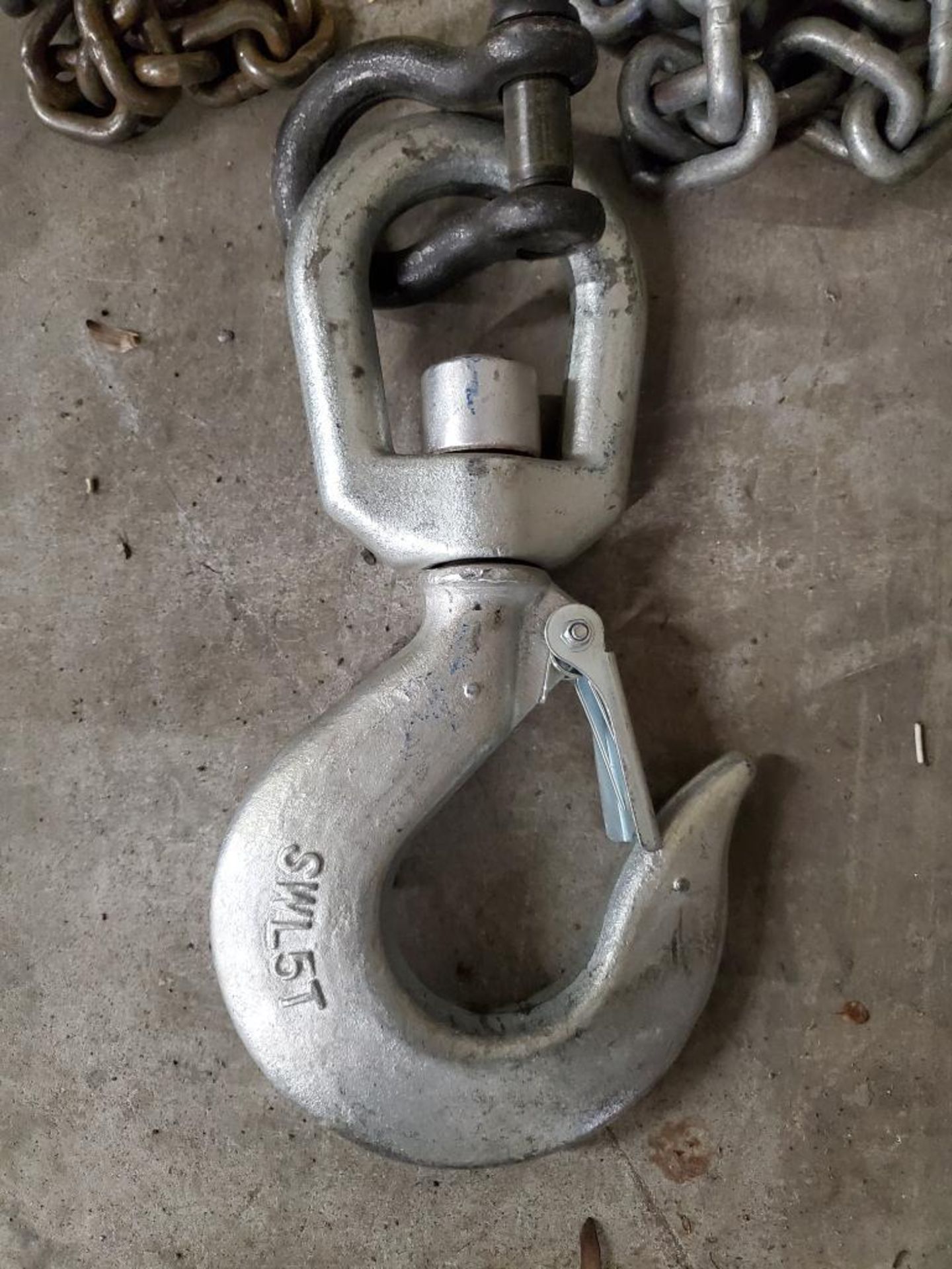 SWL 5-Ton Swivel Lifting Hook w/ Safety Latch, 1.5-Ton Lever Chain Hoist, End To End Forged Steel Ho - Image 2 of 12