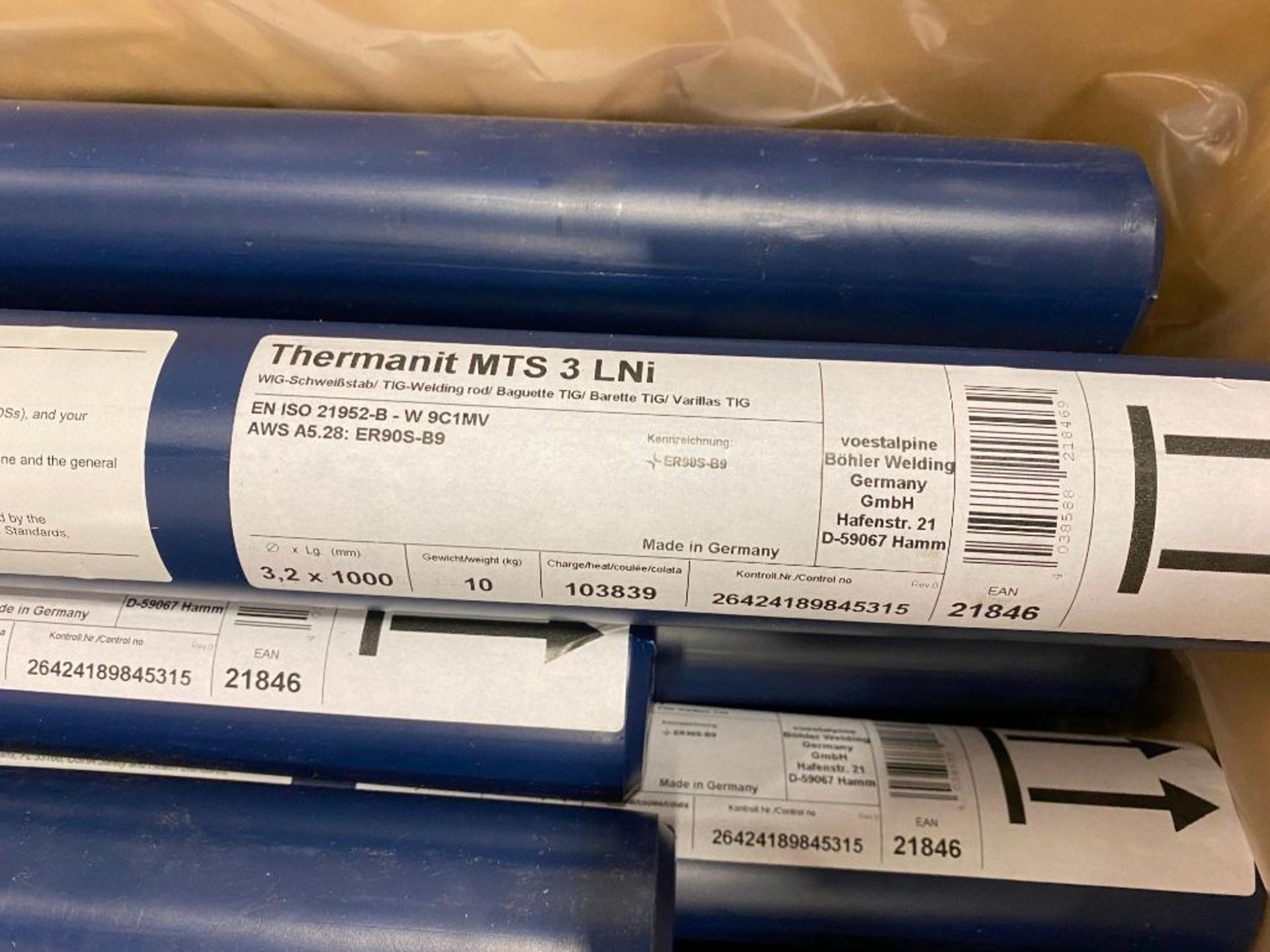 Skid of Bohler TIG Welding Rod, Thermanit MTS 3LNI - Image 3 of 3