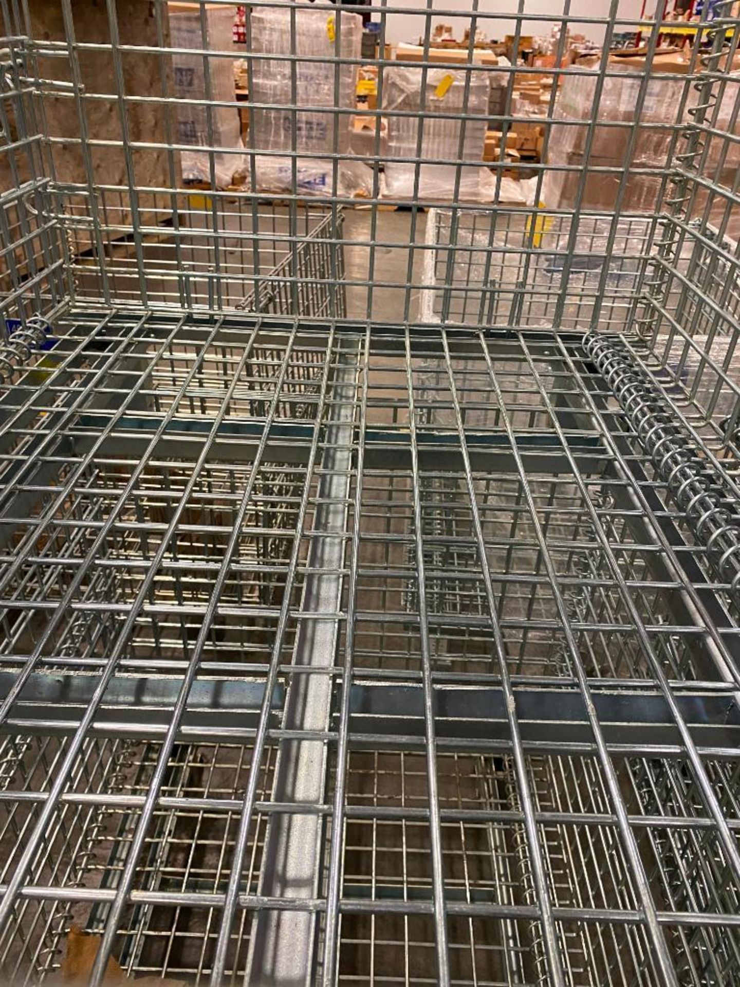 (2) Collapsible Wire Mesh Baskets, 40" x 32" x 28" - Image 3 of 4