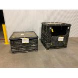 (2) Foldable Plastic Crates, 48" x 45" x 48