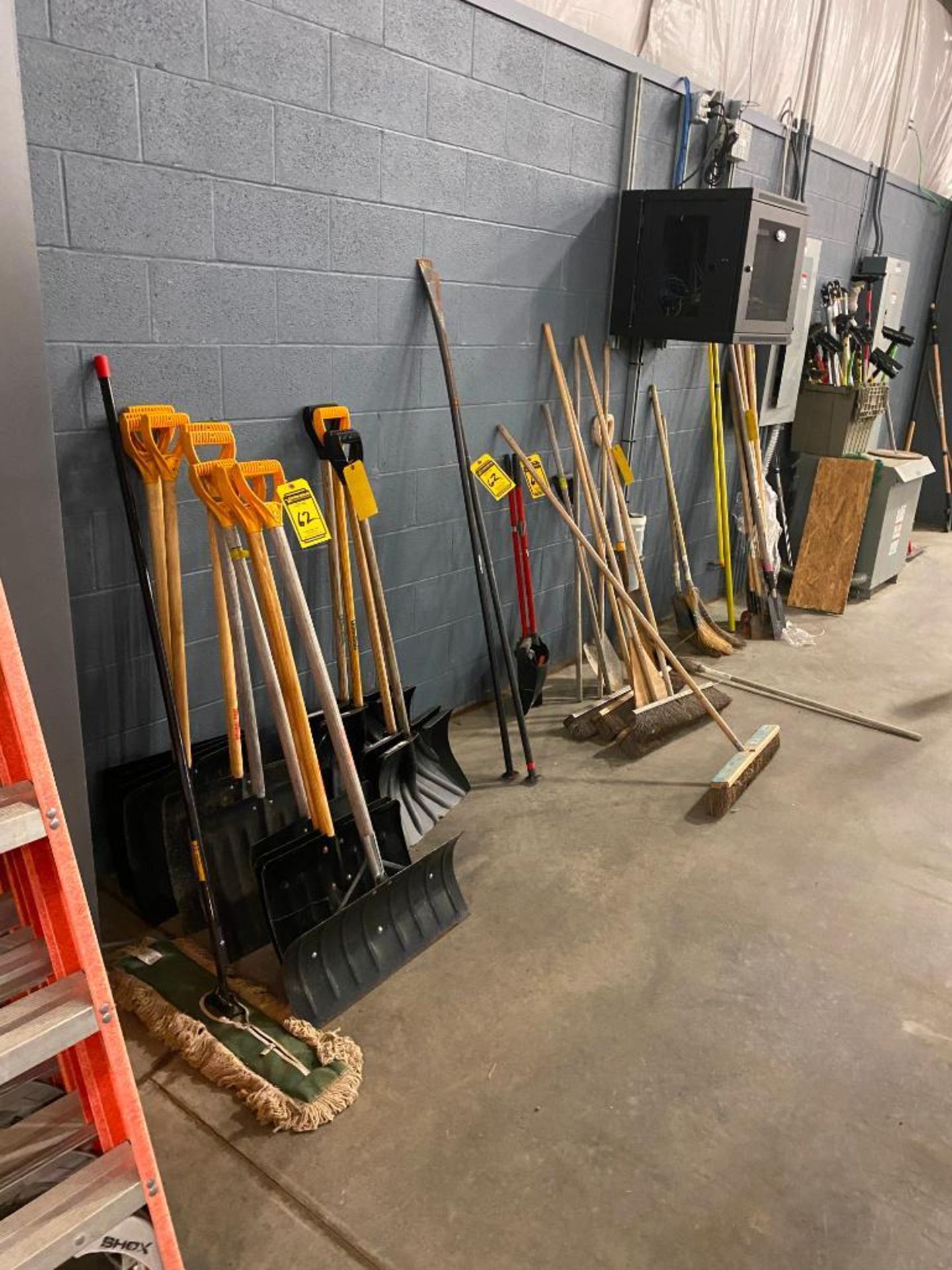 Assorted Shovels, Brooms, Scrapers, Tamping Bars - Image 2 of 4