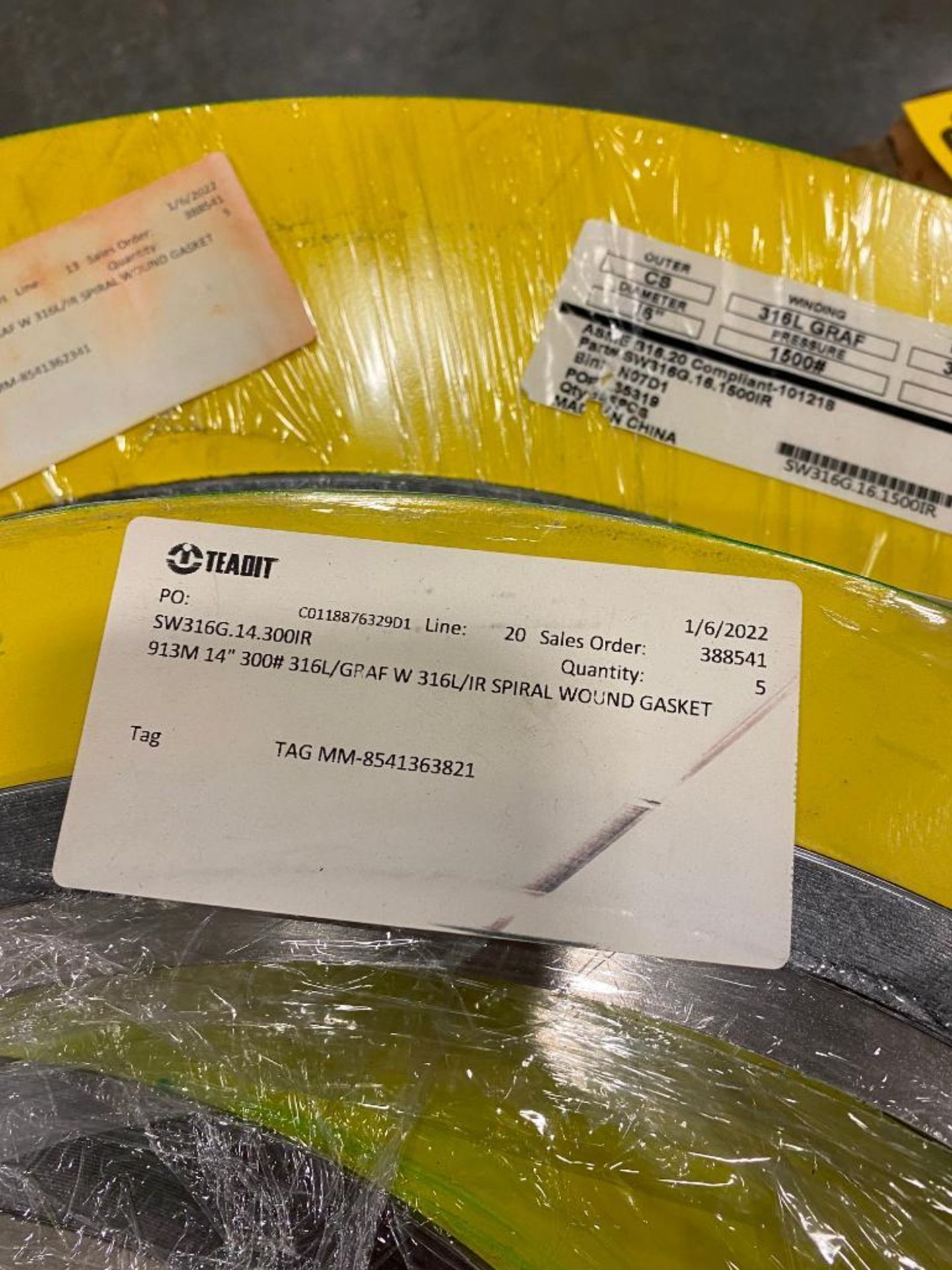 (3) Skids of Assorted Size Spiral Wound Gaskets, 1"-36" - Image 8 of 12