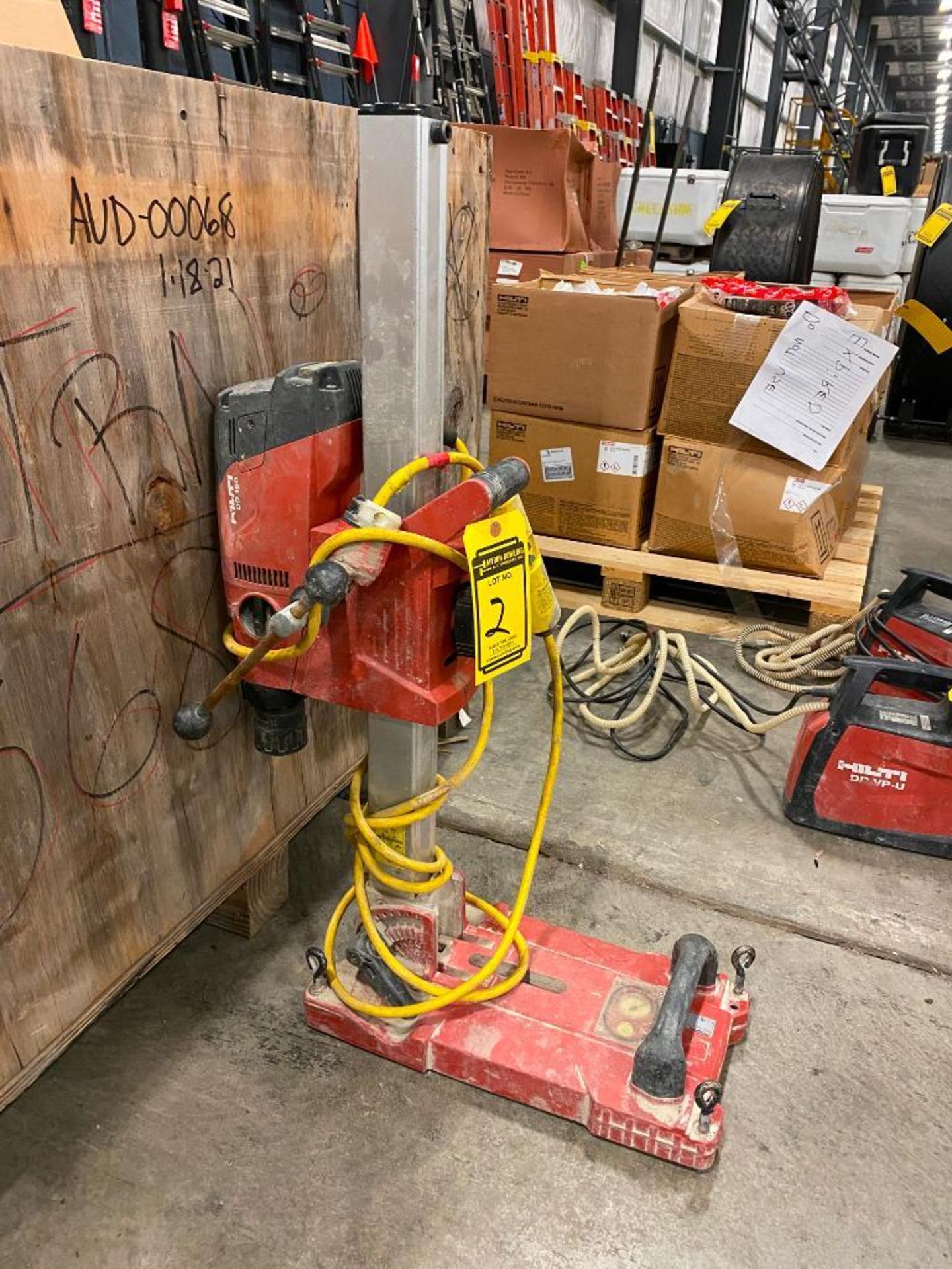 Hilti DD160 Core Drill on 3' Vacuum Lock Stand