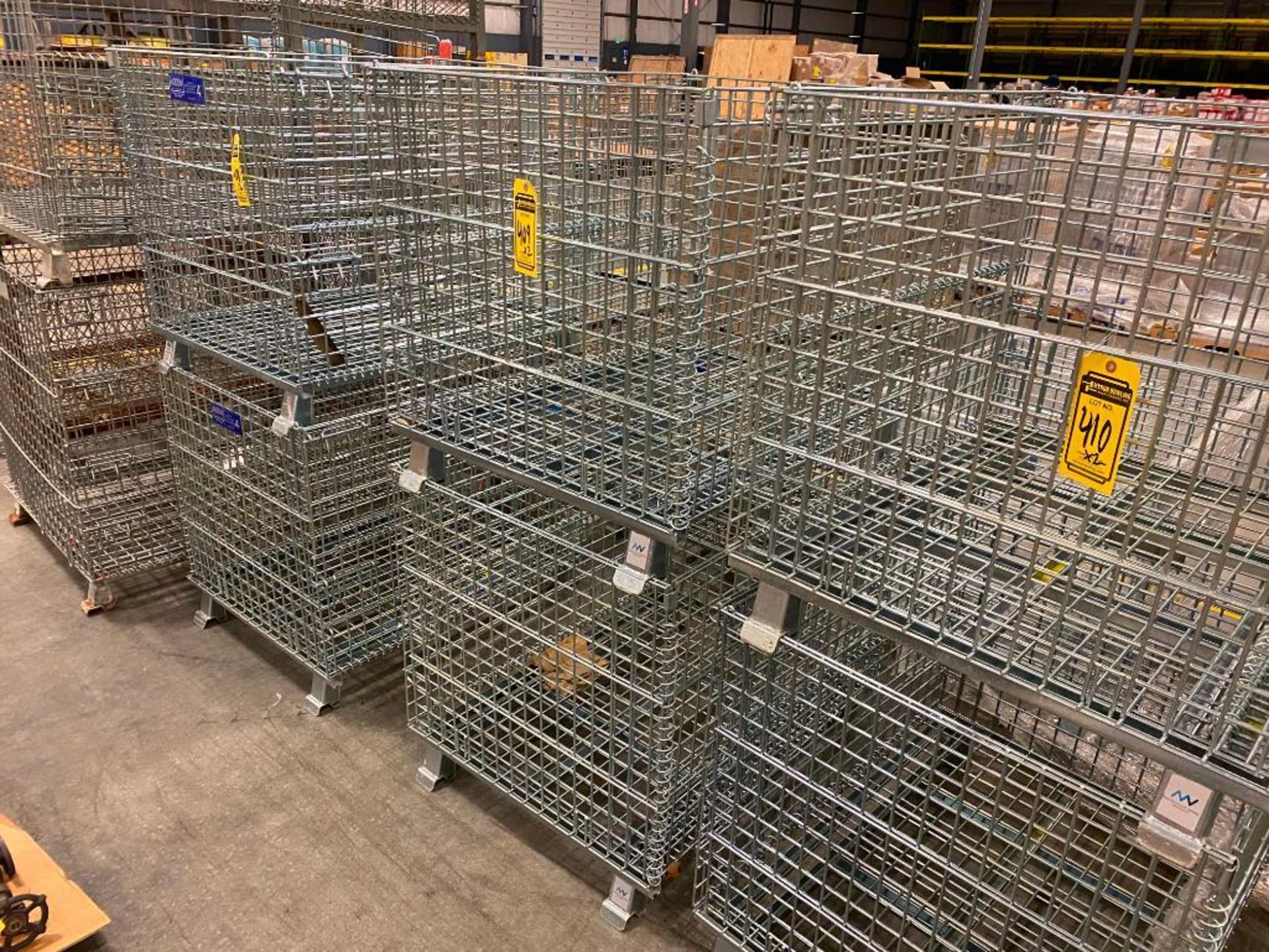(2) Collapsible Wire Mesh Baskets, 40" x 32" x 28" - Image 2 of 4