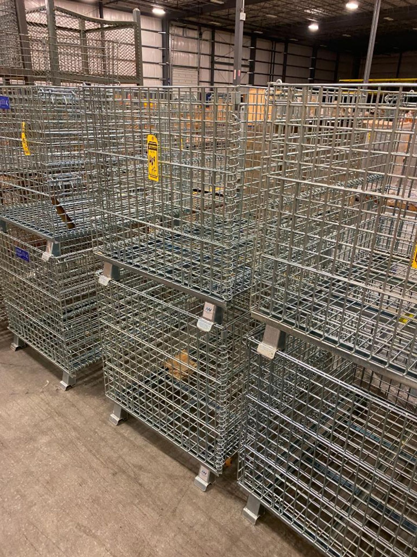 (2) Collapsible Wire Mesh Baskets, 40" x 32" x 28"