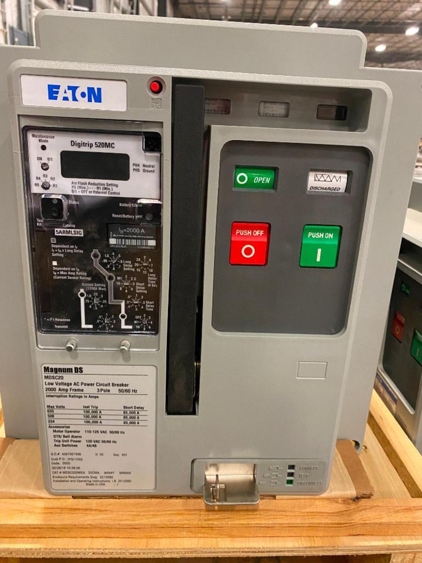 (4) Eaton Digitrip 520MC, 2000 AMP Frame - Image 7 of 8