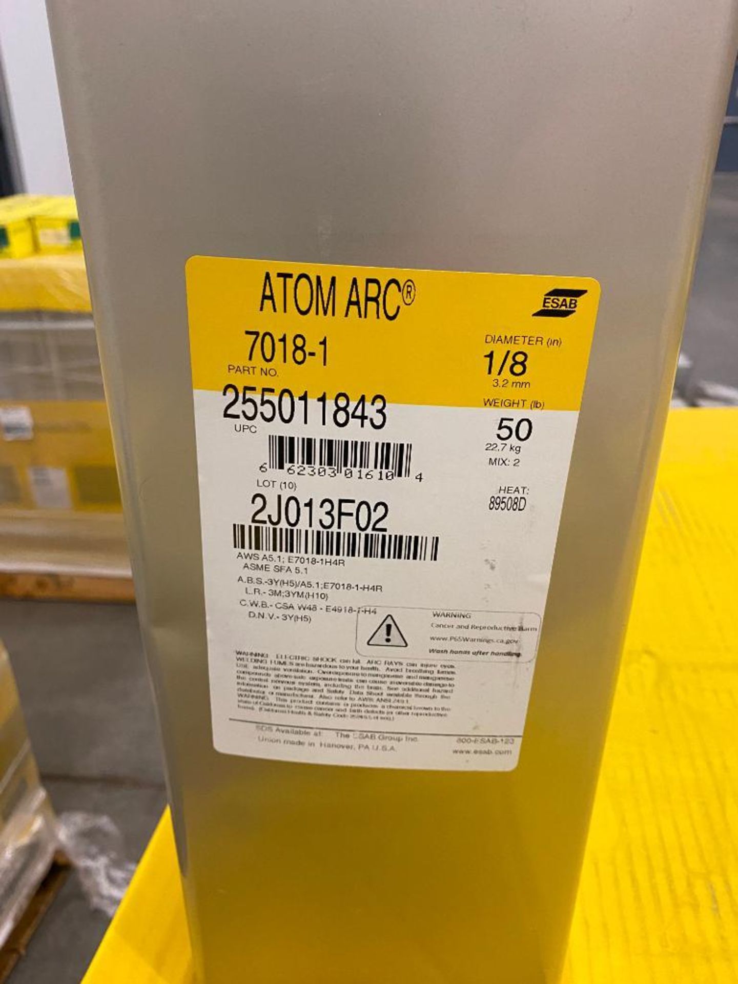 Skid of Esab Atom ARC 7018-1 1/8" Electrodes - Image 3 of 3