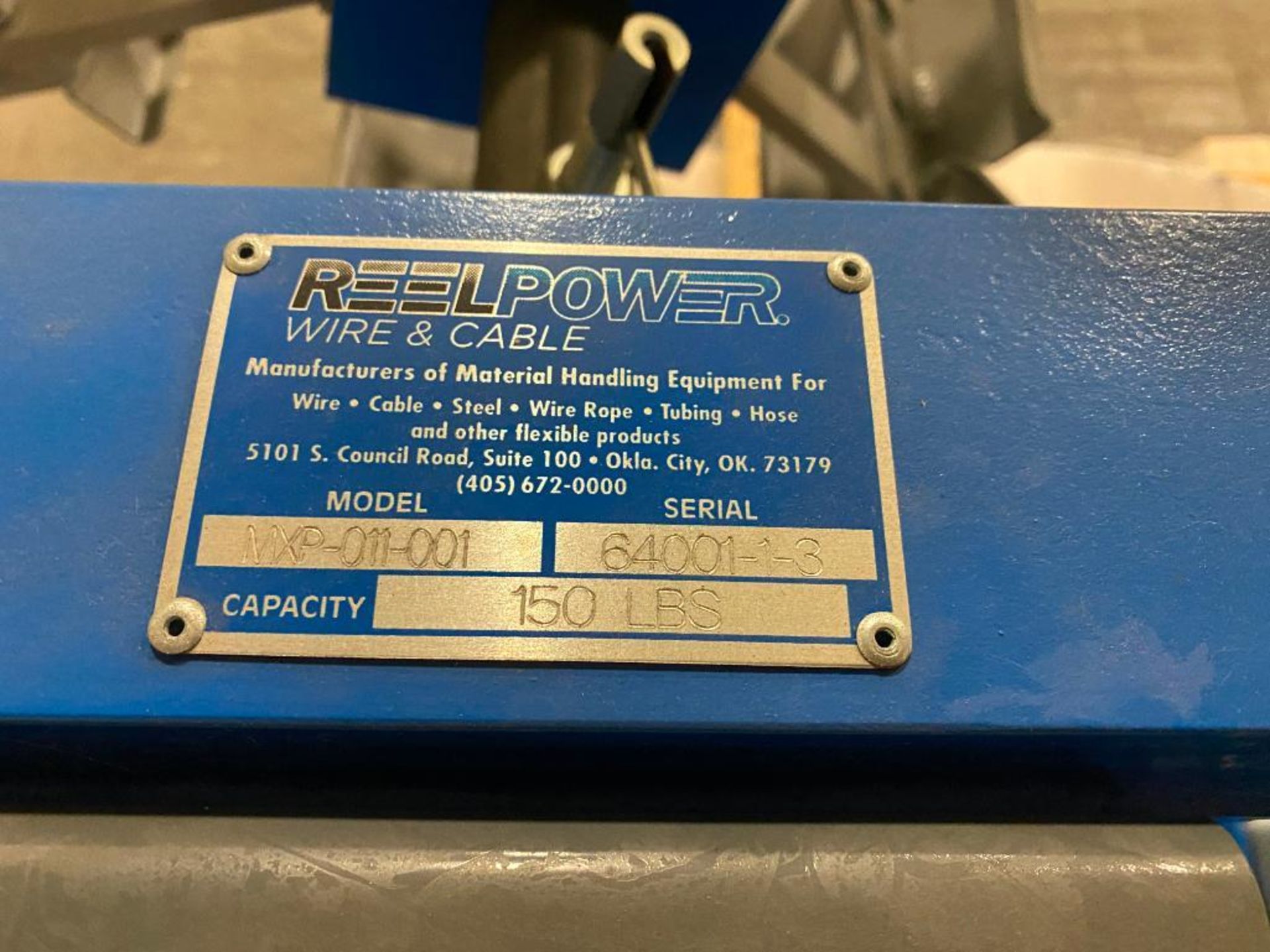 Reel Power Wire & Cable Reel, Model MXP-011-001, S/N 64001-1-3, 150 LB. Cap. - Image 5 of 6