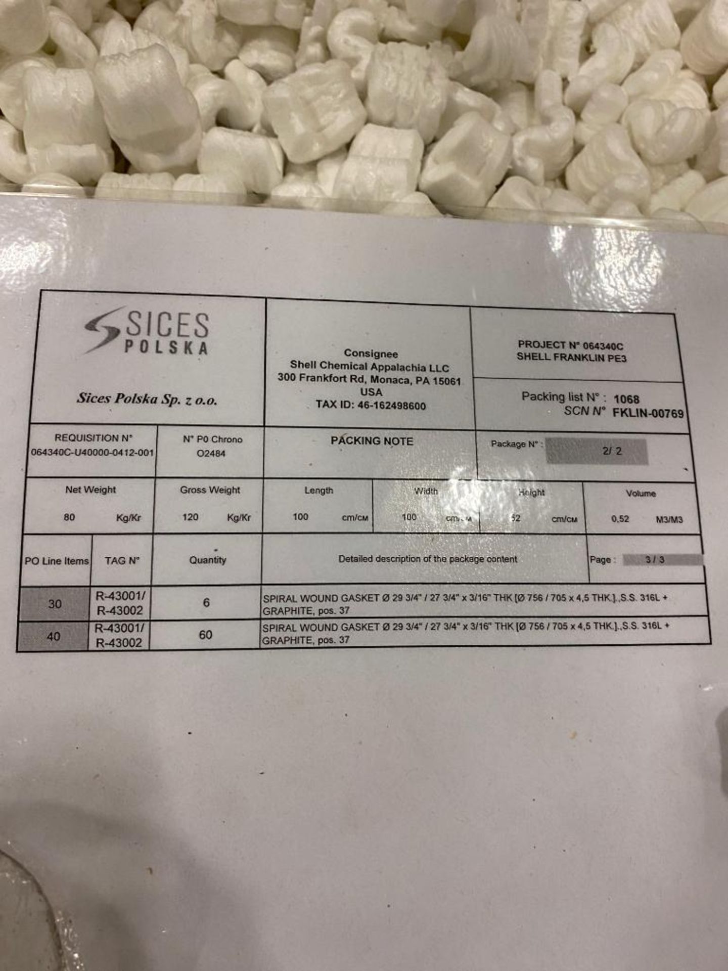 (3) Skids of Assorted Size Spiral Wound Gaskets, 6"-48" - Image 10 of 14