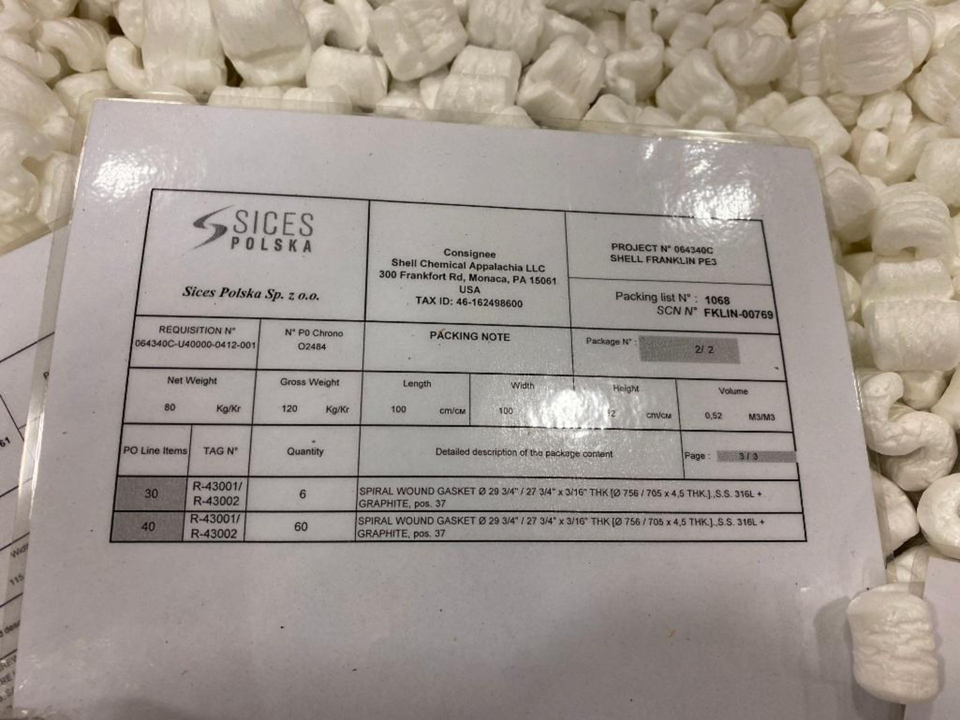 (3) Skids of Assorted Size Spiral Wound Gaskets, 6"-48" - Image 9 of 14