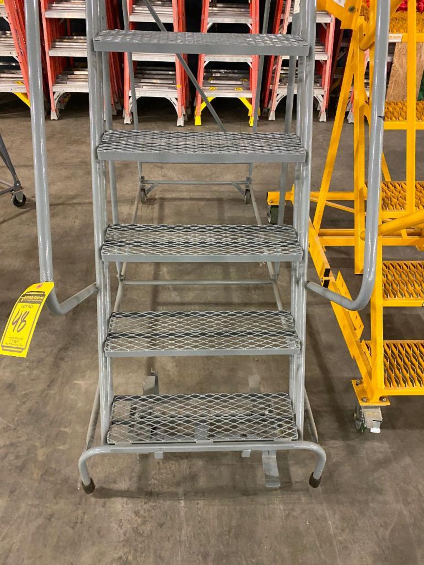 Uline 10-Step Rolling Ladder - Image 3 of 6