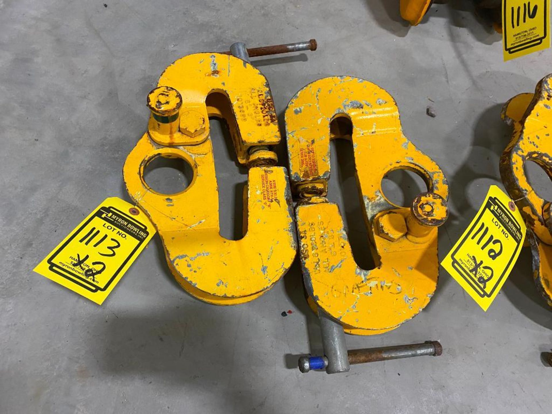 (2) Plate Clamps, 6,720 WLL