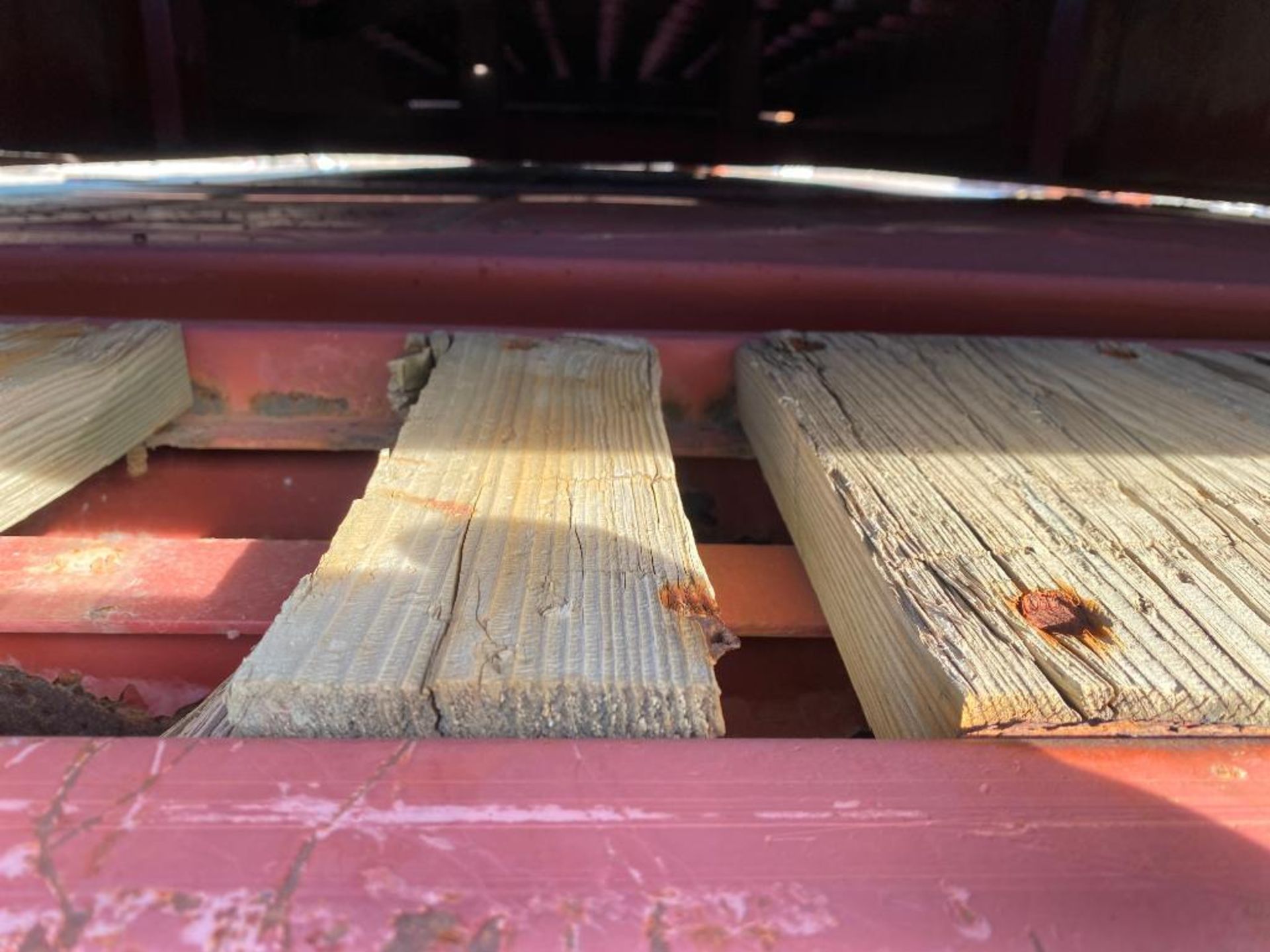 Transport Stacker/ Flatrack, 40' x 8' x 6'6" Spring Loaded Flip Up Uprights, Wood Deck, 24" Thicknes - Image 5 of 8