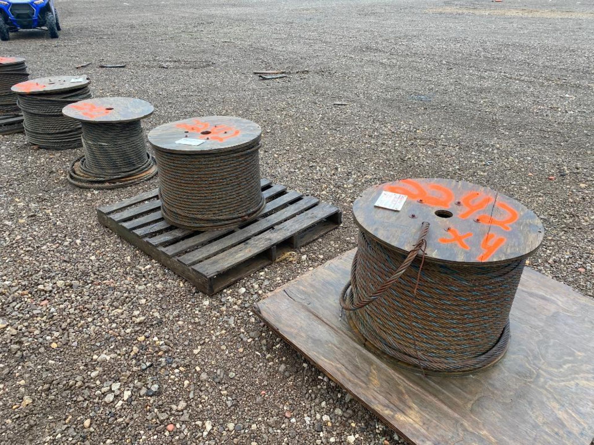 (4) Spools of Wire Rope, 3/4", 6 x 25