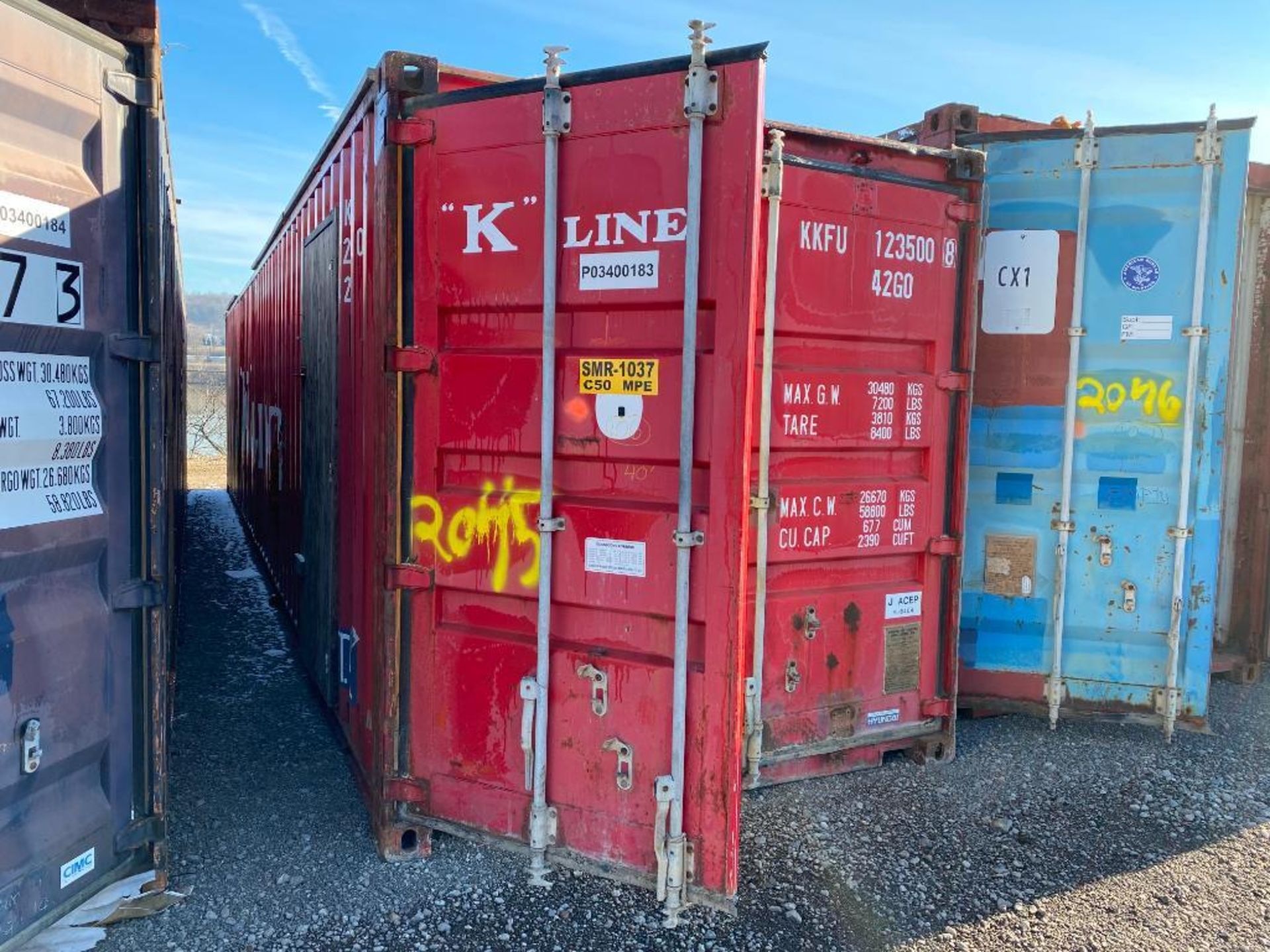 2001 Conex, 40'x8'x8', Insulated Locker Room w/ Open Walkthrough