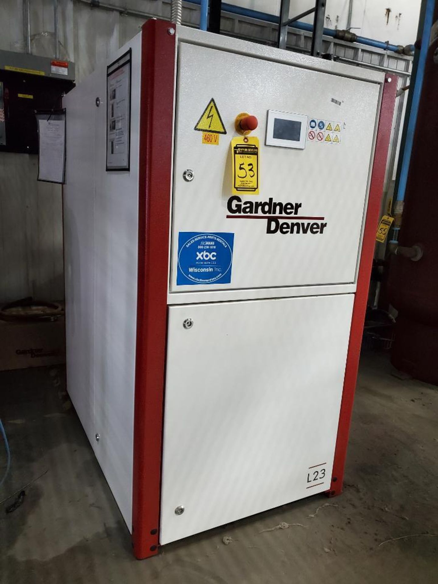 2021 Gardner-Denver L23 Rotary Screw Air Compressor, Model L23-29E, Air Cooled, 30 HP, 3115 RPM, S/N - Image 3 of 9