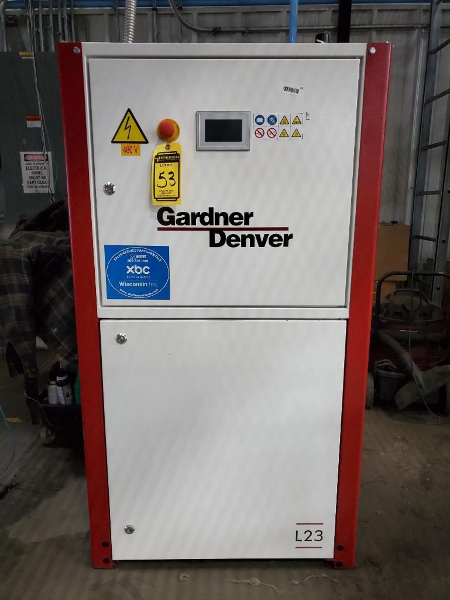 2021 Gardner-Denver L23 Rotary Screw Air Compressor, Model L23-29E, Air Cooled, 30 HP, 3115 RPM, S/N - Image 2 of 9