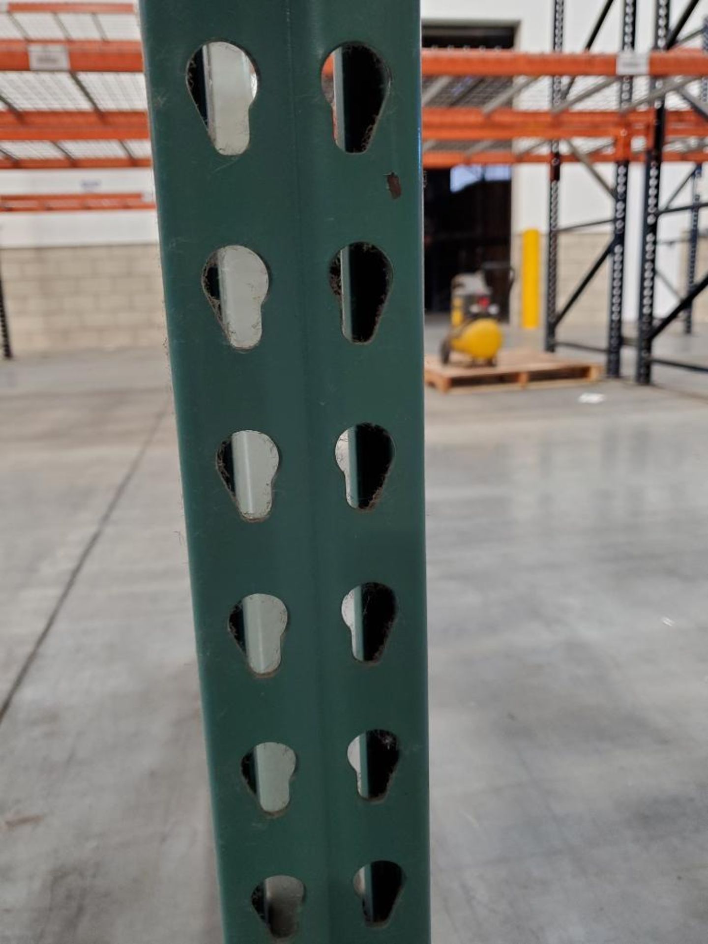 (30X) 42" Deep X 22' Tall Ridg-U-Rak Teardrop Pallet Rack Uprights w/ 3" X 3" Columns, Seismic Foot - Image 21 of 26