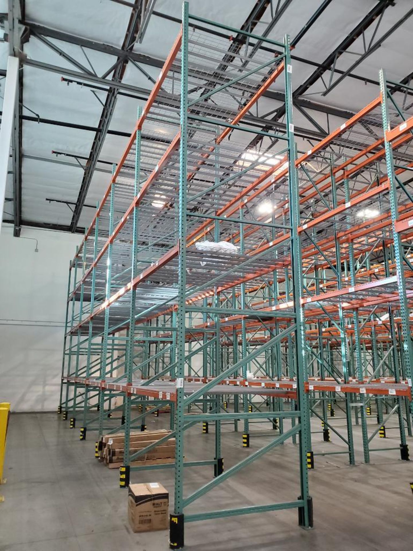 (30X) 42" Deep X 22' Tall Ridg-U-Rak Teardrop Pallet Rack Uprights w/ 3" X 3" Columns, Seismic Foot - Image 11 of 26