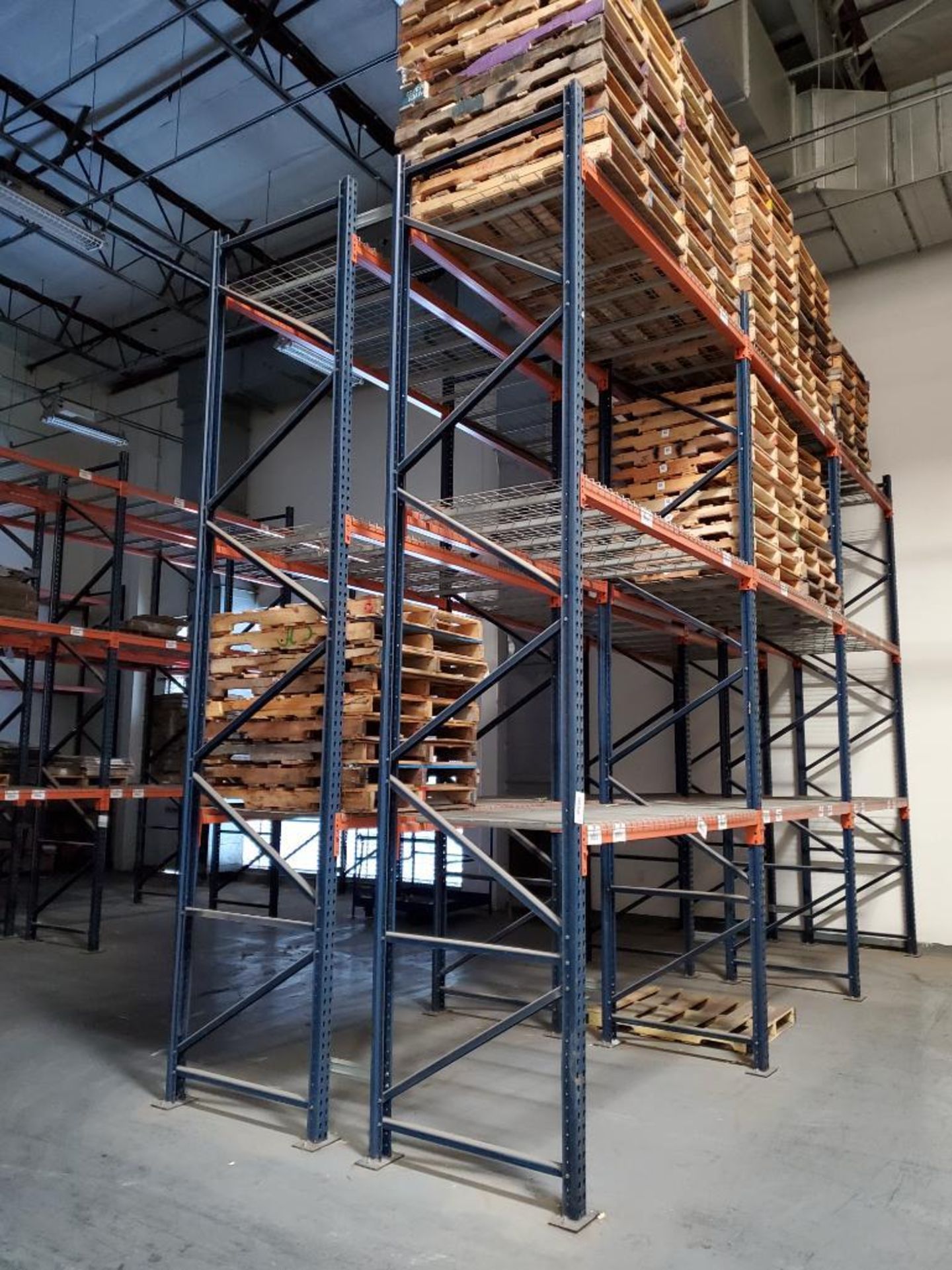 (47X) 42" Deep X 17' Tall Interlake Mecalux Teardrop Pallet Rack Uprights w/ 3" X 2-3/4" Columns, Se - Image 3 of 9