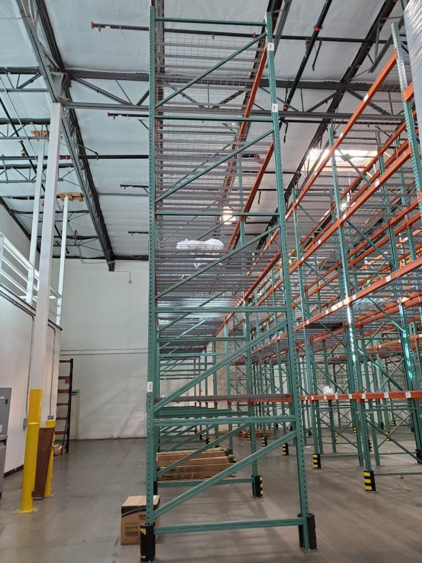 (30X) 42" Deep X 22' Tall Ridg-U-Rak Teardrop Pallet Rack Uprights w/ 3" X 3" Columns, Seismic Foot - Image 12 of 26