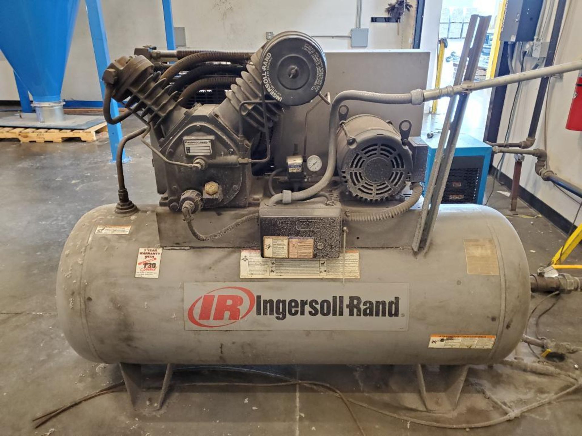 Ingersoll Rand 120-Gal. Air Compressor, Model: T30, 35.8 CFM, S/N 010950285,1,850 RPM, 175 PSIG,  w/