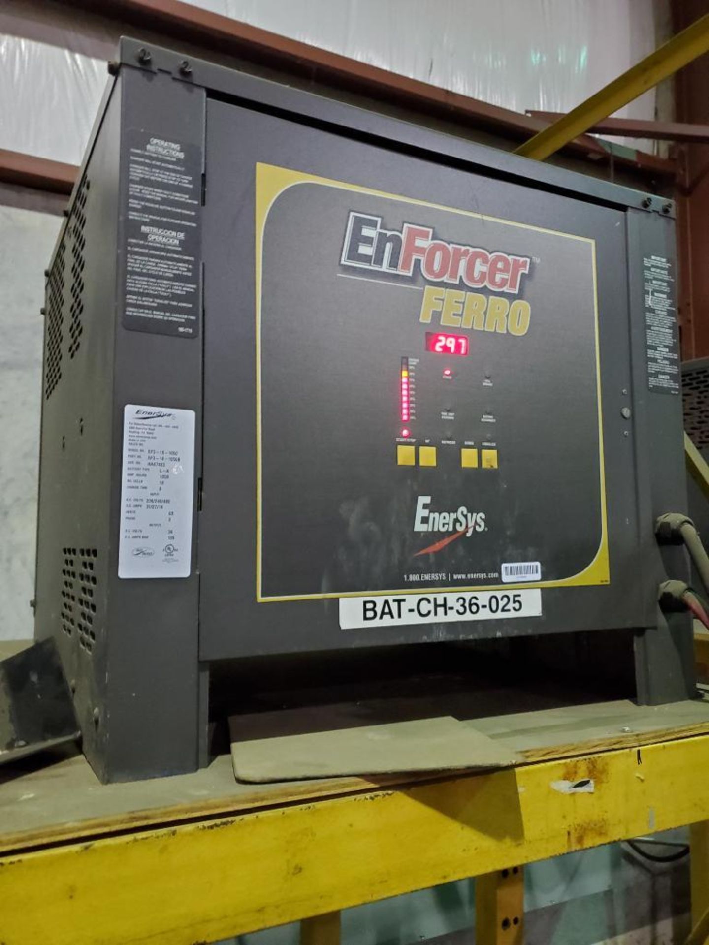 Enersys Enforcer Ferro 36V Forklift Battery Charger, Model EF3-18-1050 ...