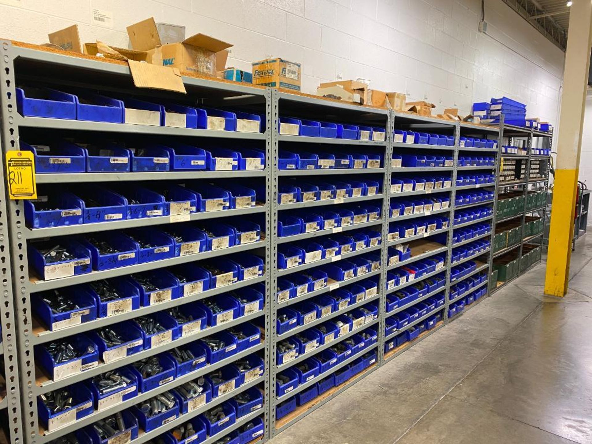 Content of (7) Sections of Maintenance Crib Shelving: Fasteners, Bolts, Nuts, Washers, 1/4"-2''
