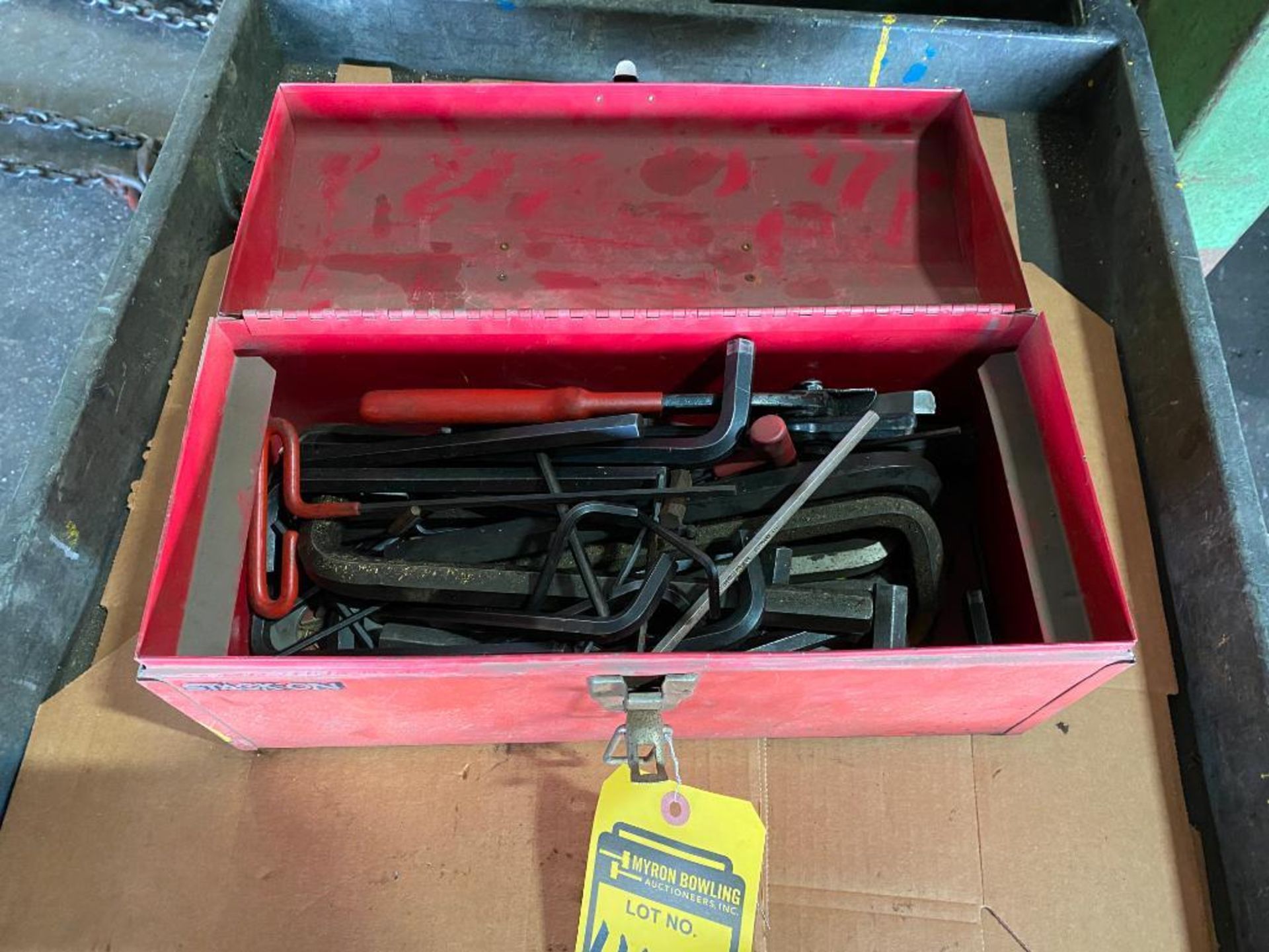 Toolbox w/ Assorted Tools: Allen Wrenches & Banding Shear