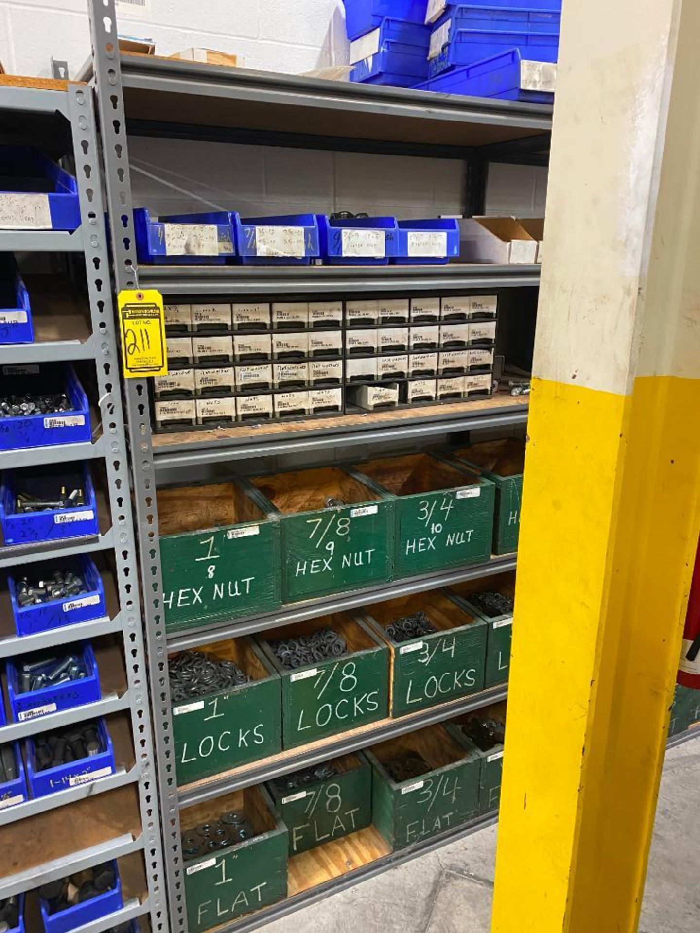 Content of (7) Sections of Maintenance Crib Shelving: Fasteners, Bolts, Nuts, Washers, 1/4"-2'' - Image 9 of 14