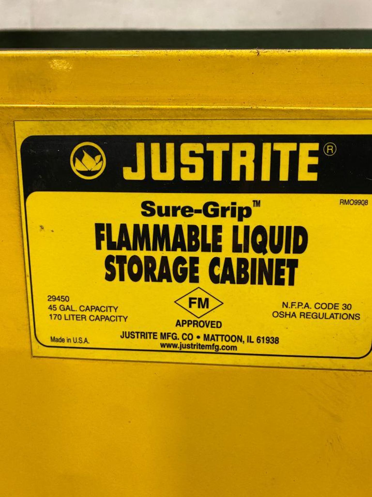 Just-Rite Flammable Liquid Storage Cabinet, 45-Gal. Capacity - Image 2 of 2