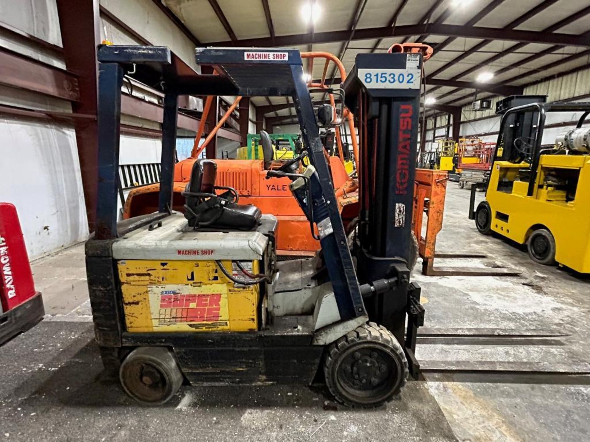 Komatsu 6,000-LB. Capacity Forklift, Model FB 30SH, S/N 030574A, 36-Volt w/ Battery, Solid Tires, 85