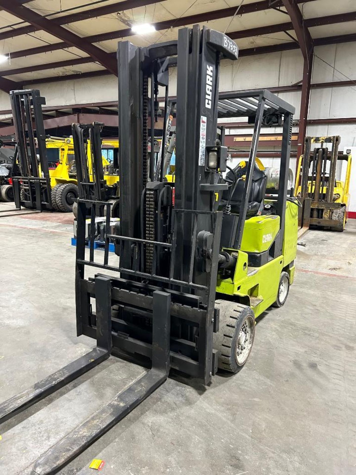 Clark 10,000-LB. Capacity Forklift, Model GX50, S/N GX710U-0136-9444FB, LPG, Solid Tires, 2-Speed Le - Image 2 of 5