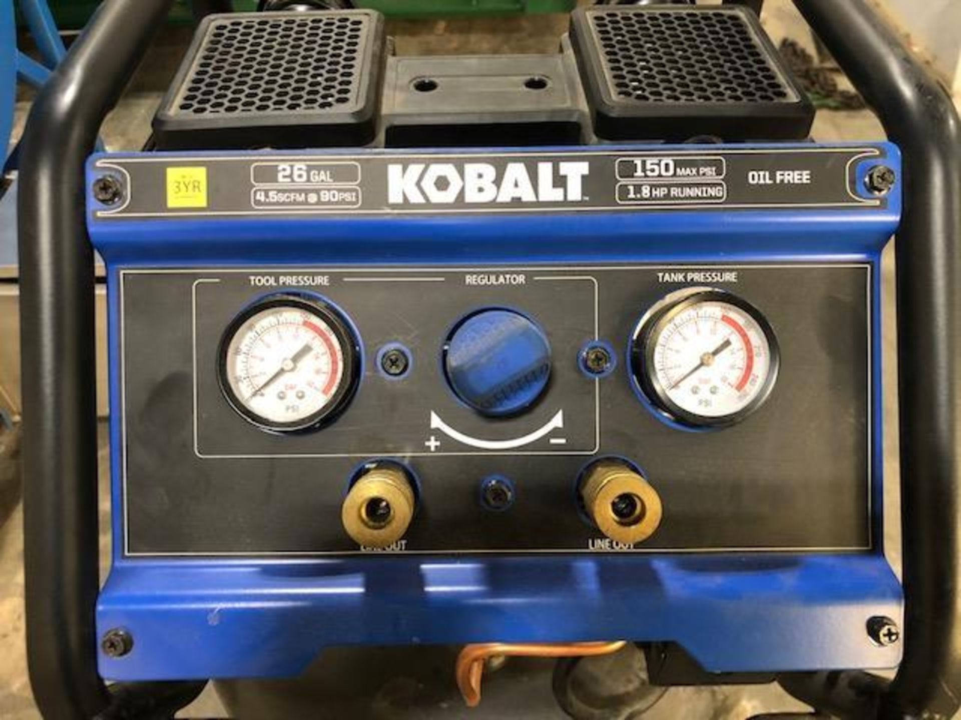 Kobalt Quiet Tech Portable Air Compressor, 26- Gal., 4.5 SCFM @ 90 PSI, 150 Max. PSI  (Location: 264 - Image 2 of 2