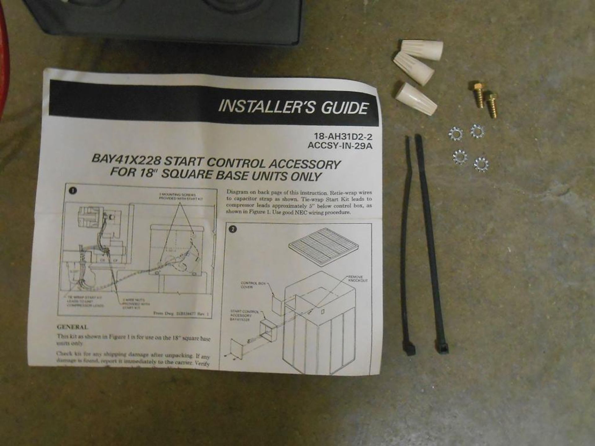 (80) Trane Start Control Accessory Kits, Model BAY41X228, For 18" Square Base Units Only, Included i - Image 2 of 7