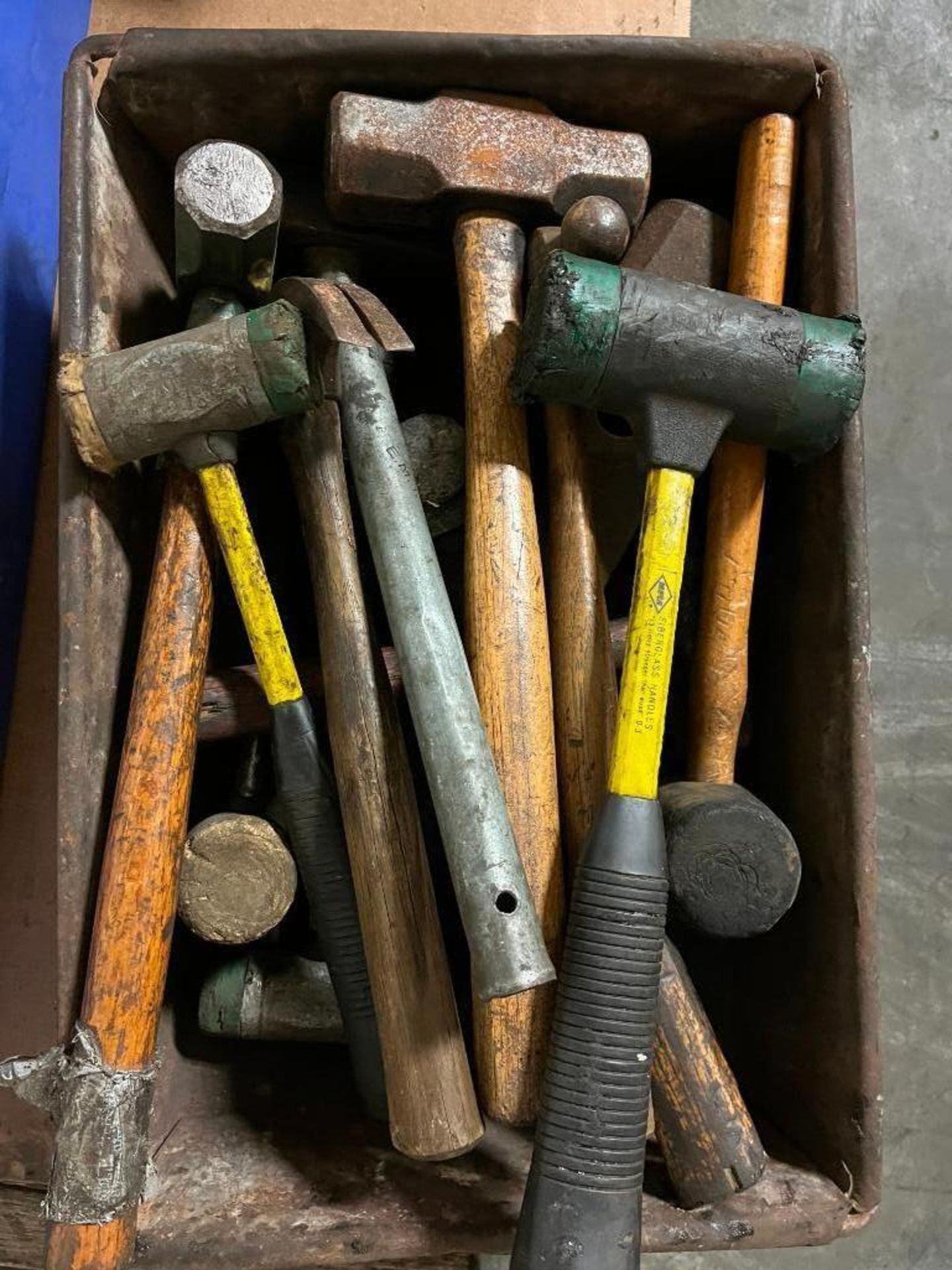 Bin of Hammers, Varied Shapes & Sizes