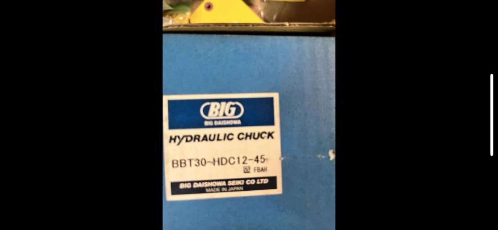 Big Daishowa Hydraulic Chuck, BBT30-HDC12-45 - Image 3 of 4