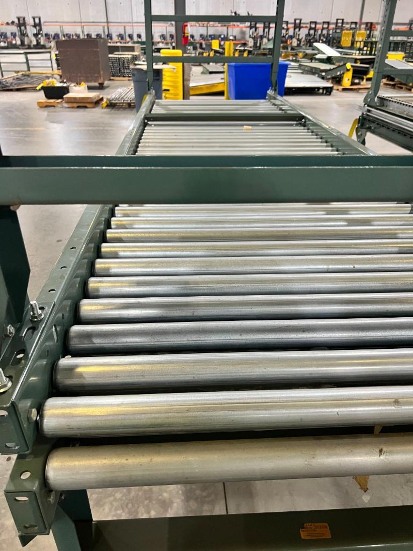 (5x) Hytrol Rolling Gravity Conveyors, 10' x 36", w/ Steel Rolling Legs - Image 7 of 7