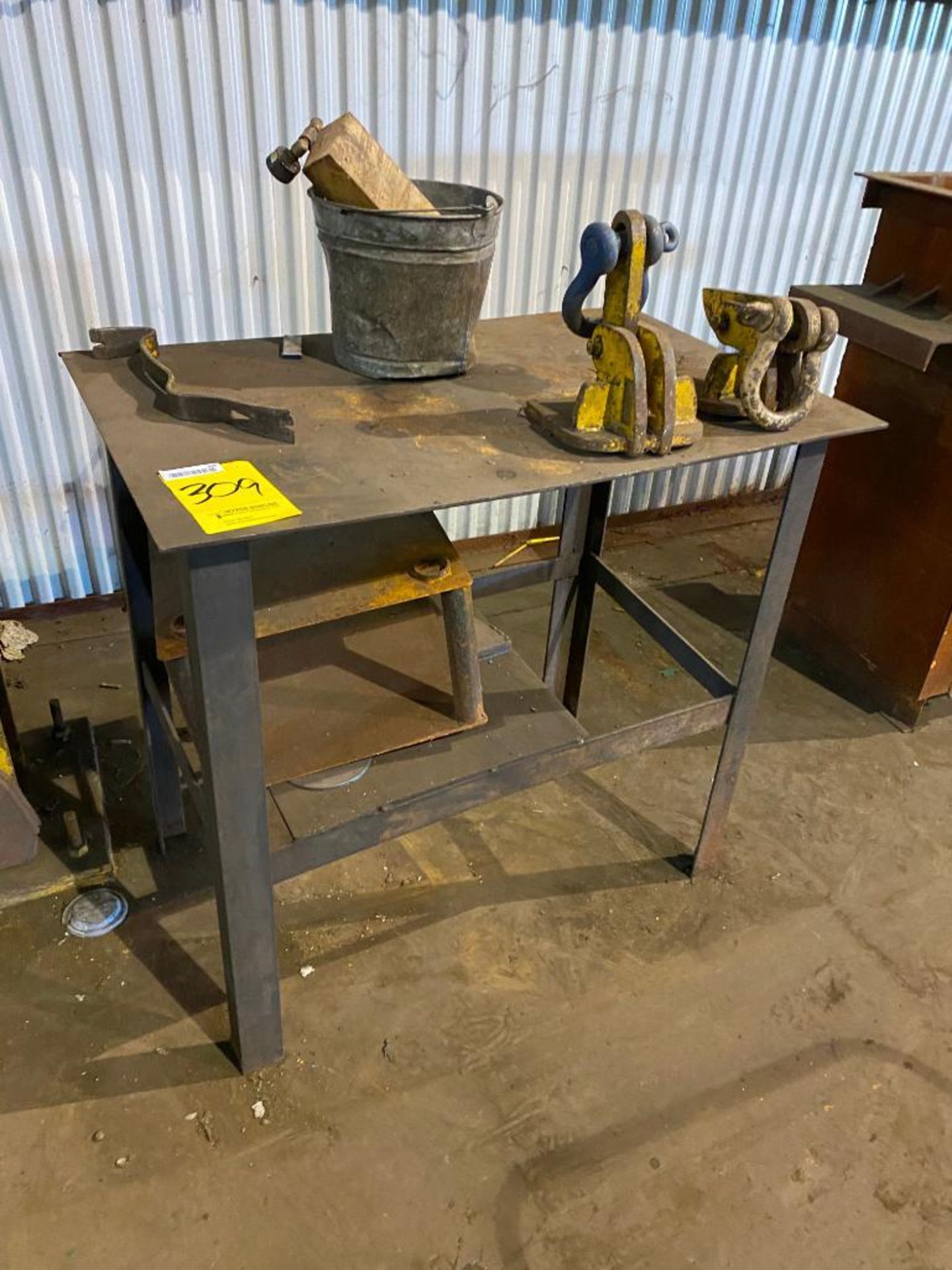 Torch Cart, Steel Table, & (2) Safety Clamps